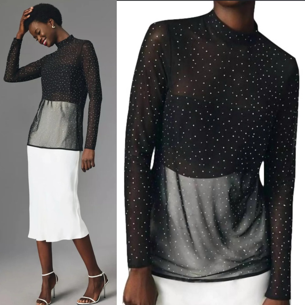 💜Firm Price💜 Eva Franco Starlight long sleeve sheer tunic - Picture 3 of 13